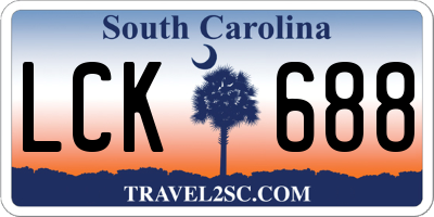 SC license plate LCK688