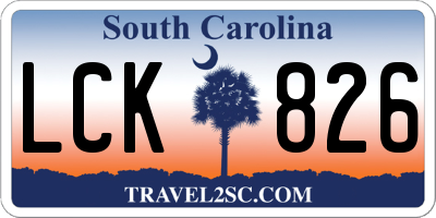 SC license plate LCK826