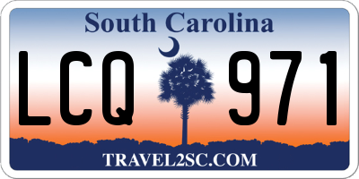 SC license plate LCQ971