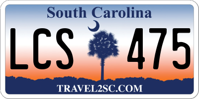 SC license plate LCS475