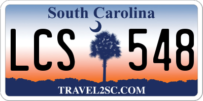 SC license plate LCS548