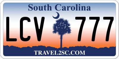 SC license plate LCV777