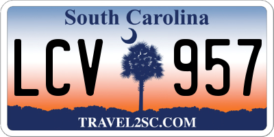 SC license plate LCV957