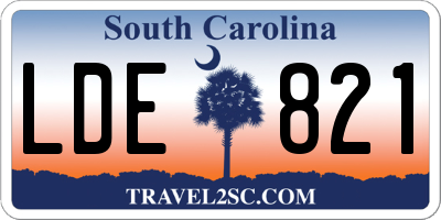 SC license plate LDE821