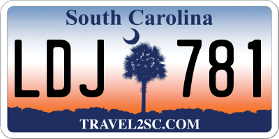 SC license plate LDJ781