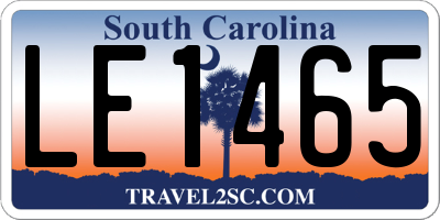 SC license plate LE1465