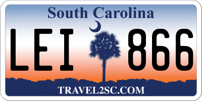 SC license plate LEI866
