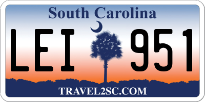 SC license plate LEI951