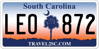 SC license plate LEO872