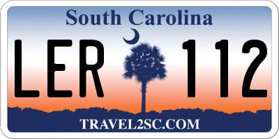 SC license plate LER112