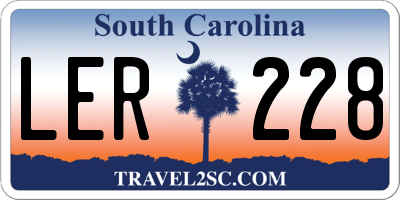 SC license plate LER228