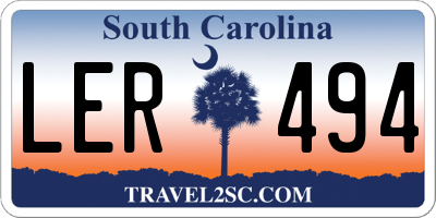SC license plate LER494