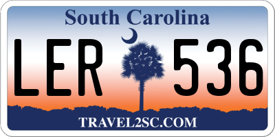 SC license plate LER536