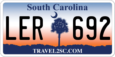 SC license plate LER692