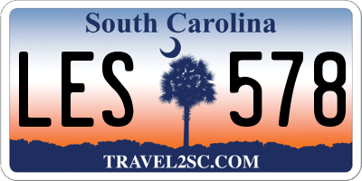 SC license plate LES578