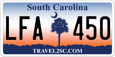 SC license plate LFA450