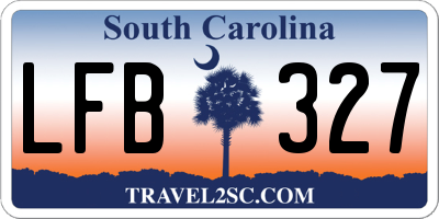 SC license plate LFB327
