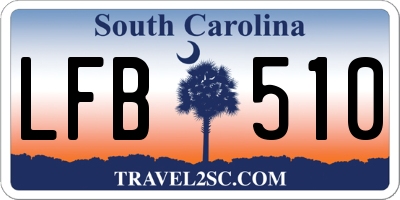 SC license plate LFB510