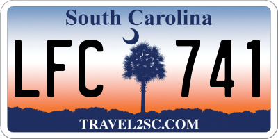 SC license plate LFC741