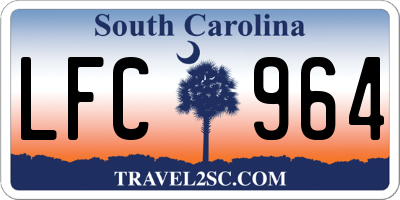 SC license plate LFC964