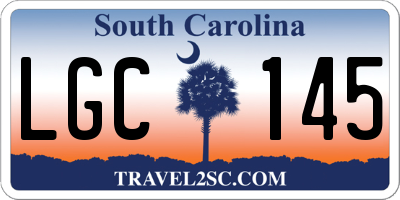 SC license plate LGC145