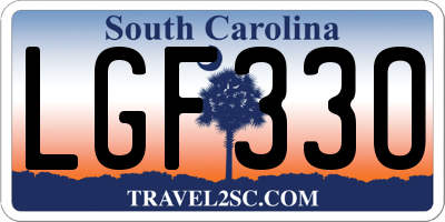 SC license plate LGF33O