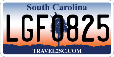 SC license plate LGFO825