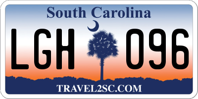 SC license plate LGH096
