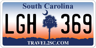 SC license plate LGH369