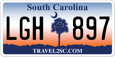 SC license plate LGH897