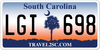 SC license plate LGI698