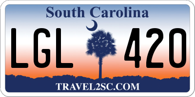 SC license plate LGL420