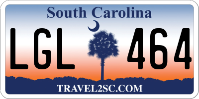 SC license plate LGL464