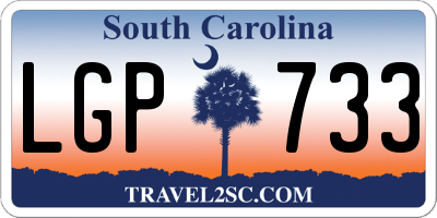 SC license plate LGP733