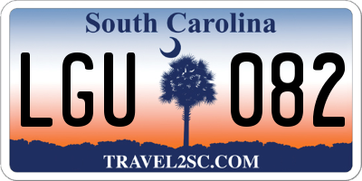 SC license plate LGU082