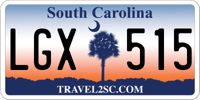 SC license plate LGX515