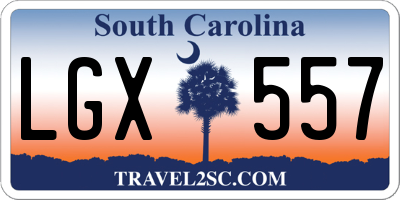 SC license plate LGX557