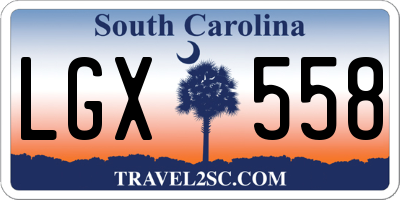 SC license plate LGX558