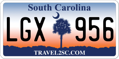 SC license plate LGX956