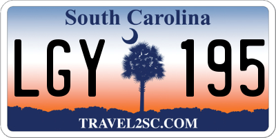 SC license plate LGY195