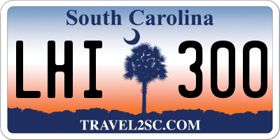 SC license plate LHI300