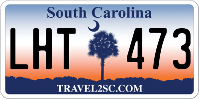 SC license plate LHT473