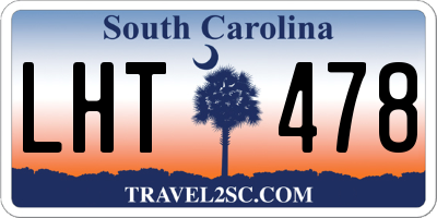 SC license plate LHT478