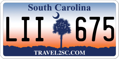 SC license plate LII675