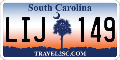 SC license plate LIJ149