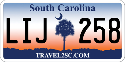 SC license plate LIJ258