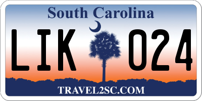 SC license plate LIK024
