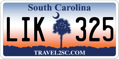 SC license plate LIK325