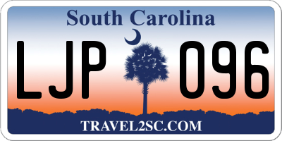 SC license plate LJP096
