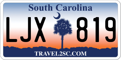 SC license plate LJX819